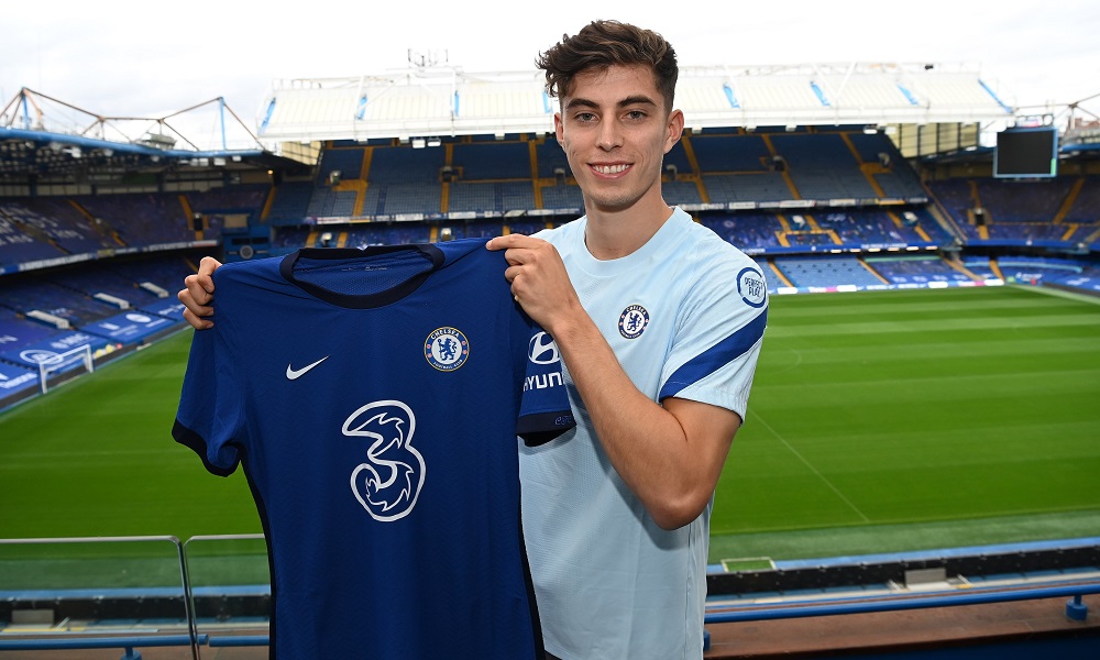 Photos] Kai Havertz poses in Chelsea shirt after completing £71m move |  Football Talk | Premier League News