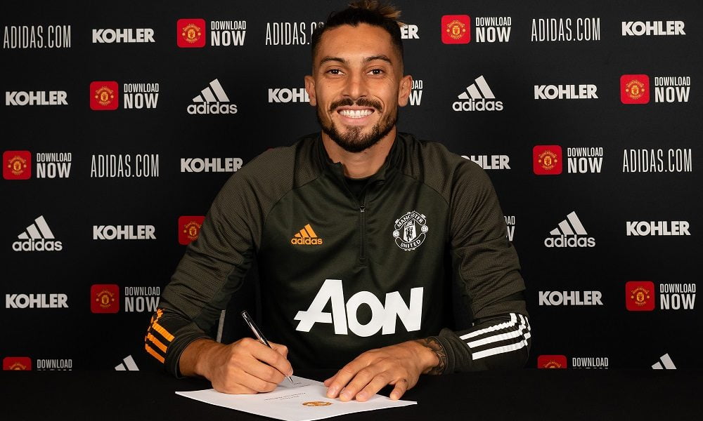 Photos Alex Telles all smiles as he poses in Man Utd ...