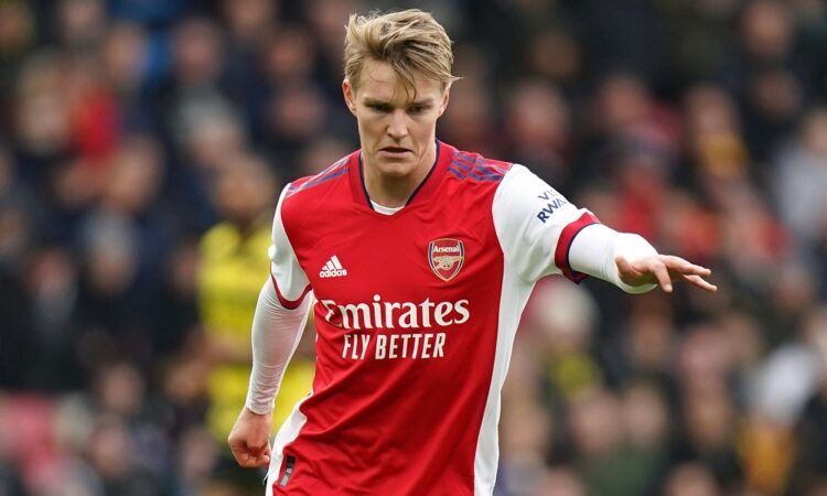 Martin Odegaard reacts after Arsenal lose to Aston Villa