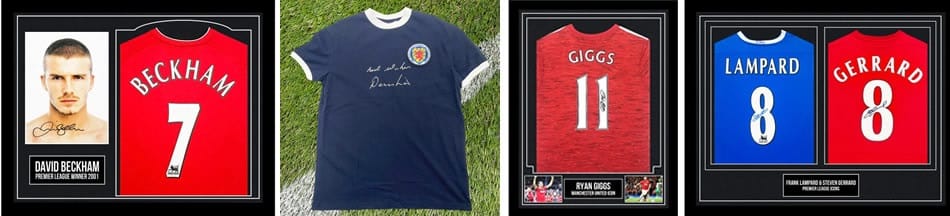 Signed Football Memorabilia - Up to £1000